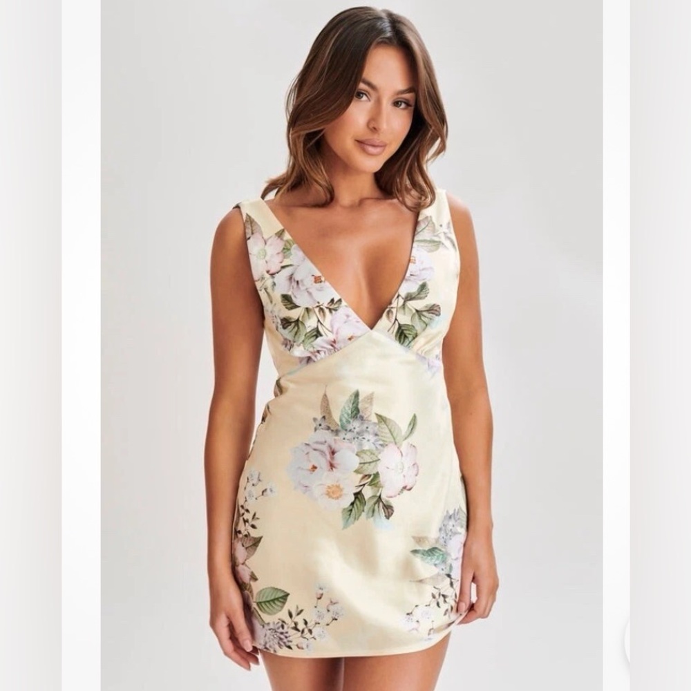Meshki Nadia dress lemon floral